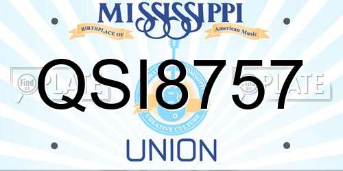 QSI8757 Mississippi License Plate