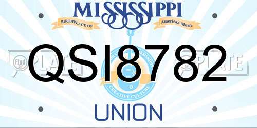 QSI8782 Mississippi License Plate