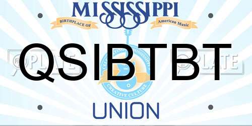 QSIBTBT Mississippi License Plate