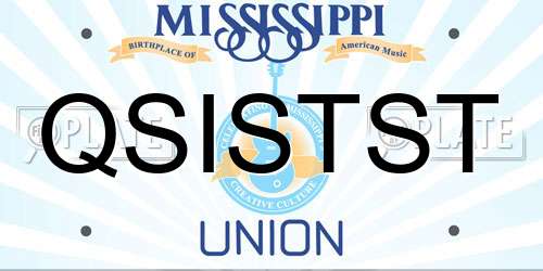 QSISTST Mississippi License Plate