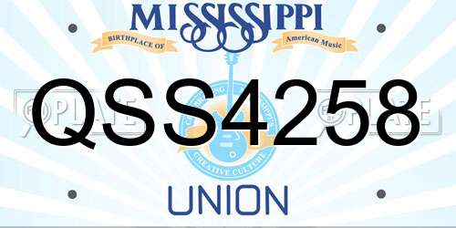 QSS4258 Mississippi License Plate