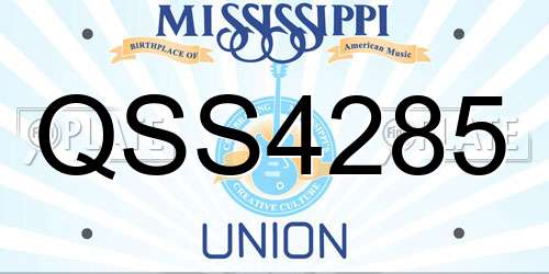 QSS4285 Mississippi License Plate