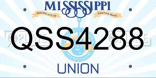 QSS4288 Mississippi License Plate
