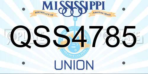 QSS4785 Mississippi License Plate