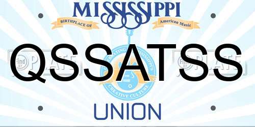 QSSATSS Mississippi License Plate