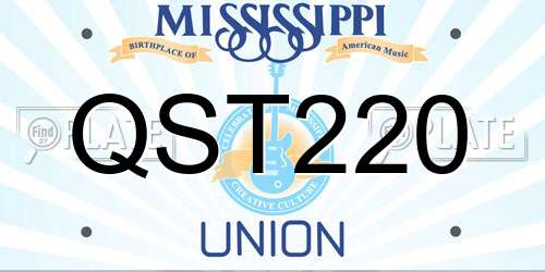 QST220 Mississippi License Plate