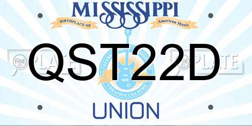 QST22D Mississippi License Plate