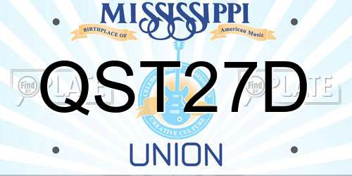 QST27D Mississippi License Plate
