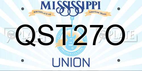 QST27O Mississippi License Plate