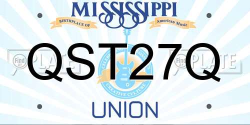 QST27Q Mississippi License Plate