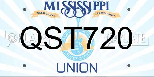 QST720 Mississippi License Plate