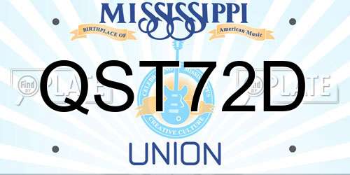 QST72D Mississippi License Plate