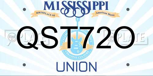 QST72O Mississippi License Plate