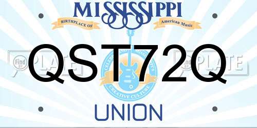 QST72Q Mississippi License Plate