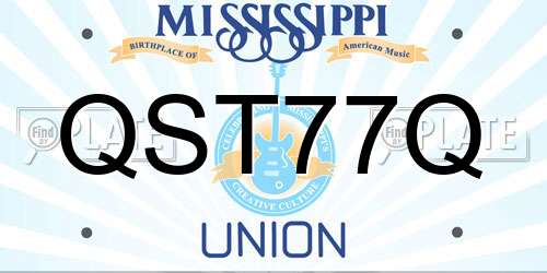 QST77Q Mississippi License Plate