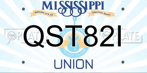 QST82I Mississippi License Plate