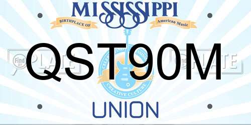 QST90M Mississippi License Plate