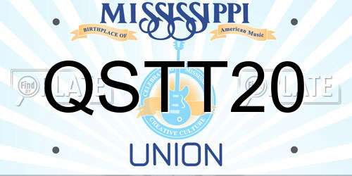 QSTT20 Mississippi License Plate
