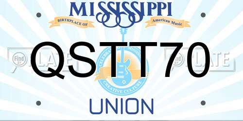 QSTT70 Mississippi License Plate