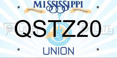 QSTZ20 Mississippi License Plate