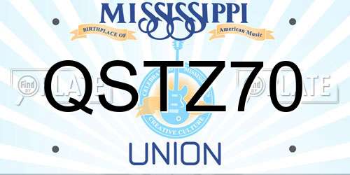 QSTZ70 Mississippi License Plate