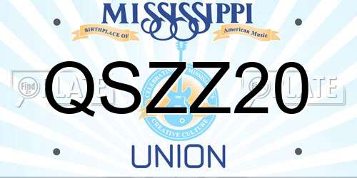 QSZZ20 Mississippi License Plate