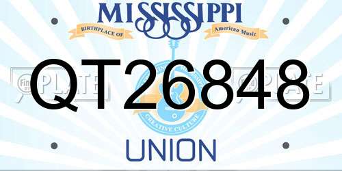 QT26848 Mississippi License Plate