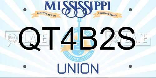 QT4B2S Mississippi License Plate