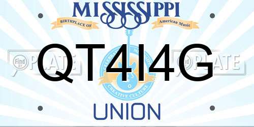 QT4I4G Mississippi License Plate