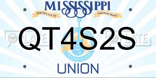 QT4S2S Mississippi License Plate