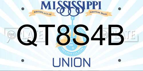 QT8S4B Mississippi License Plate
