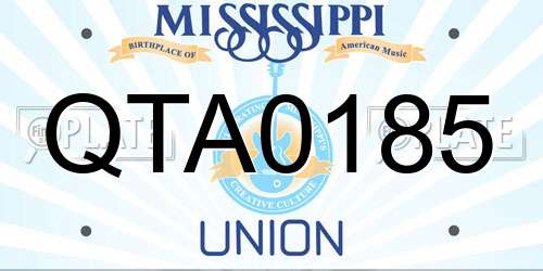 QTA0185 Mississippi License Plate