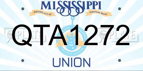 QTA1272 Mississippi License Plate
