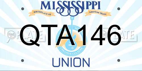 QTA146 Mississippi License Plate
