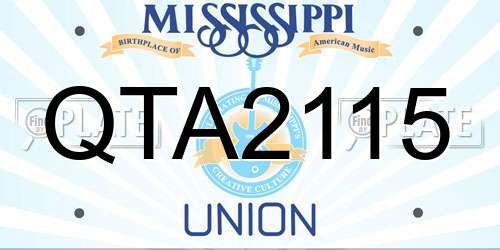 QTA2115 Mississippi License Plate