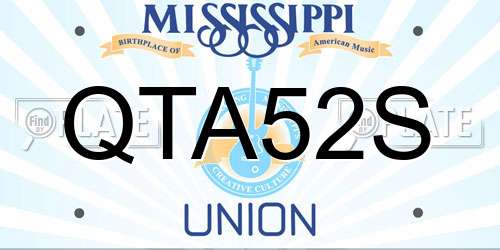 QTA52S Mississippi License Plate