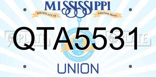QTA5531 Mississippi License Plate