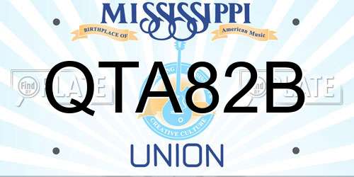 QTA82B Mississippi License Plate