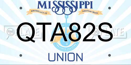 QTA82S Mississippi License Plate