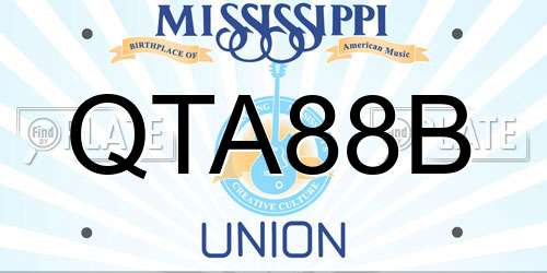 QTA88B Mississippi License Plate