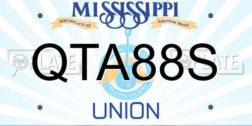 QTA88S Mississippi License Plate