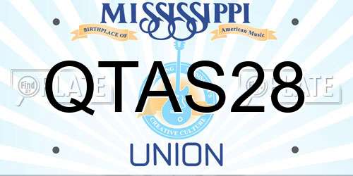 QTAS28 Mississippi License Plate
