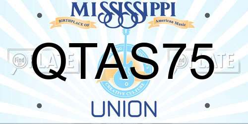 QTAS75 Mississippi License Plate