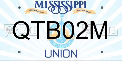 QTB02M Mississippi License Plate