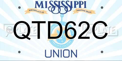QTD62C Mississippi License Plate