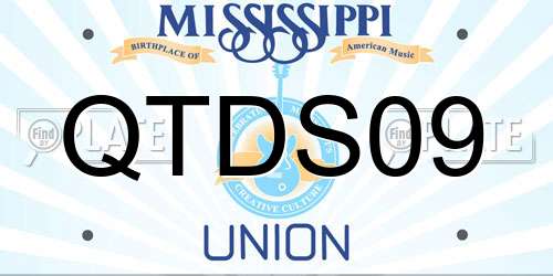QTDS09 Mississippi License Plate
