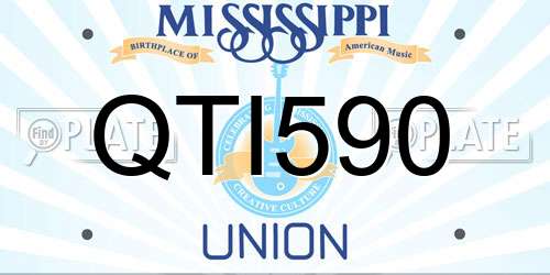 QTI590 Mississippi License Plate