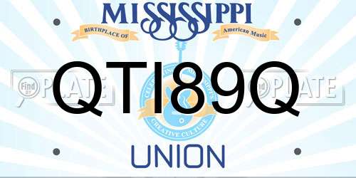 QTI89Q Mississippi License Plate