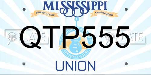 QTP555 Mississippi License Plate