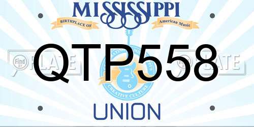 QTP558 Mississippi License Plate